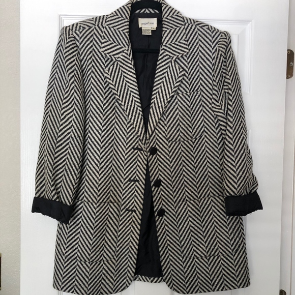 Newport News Jackets & Blazers - Newport News Vintage Herringbone Blazer